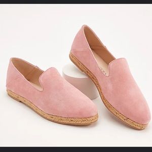 JACK ROGERS Audrey Rose Suede Flat Espadrille Shoe 5.5